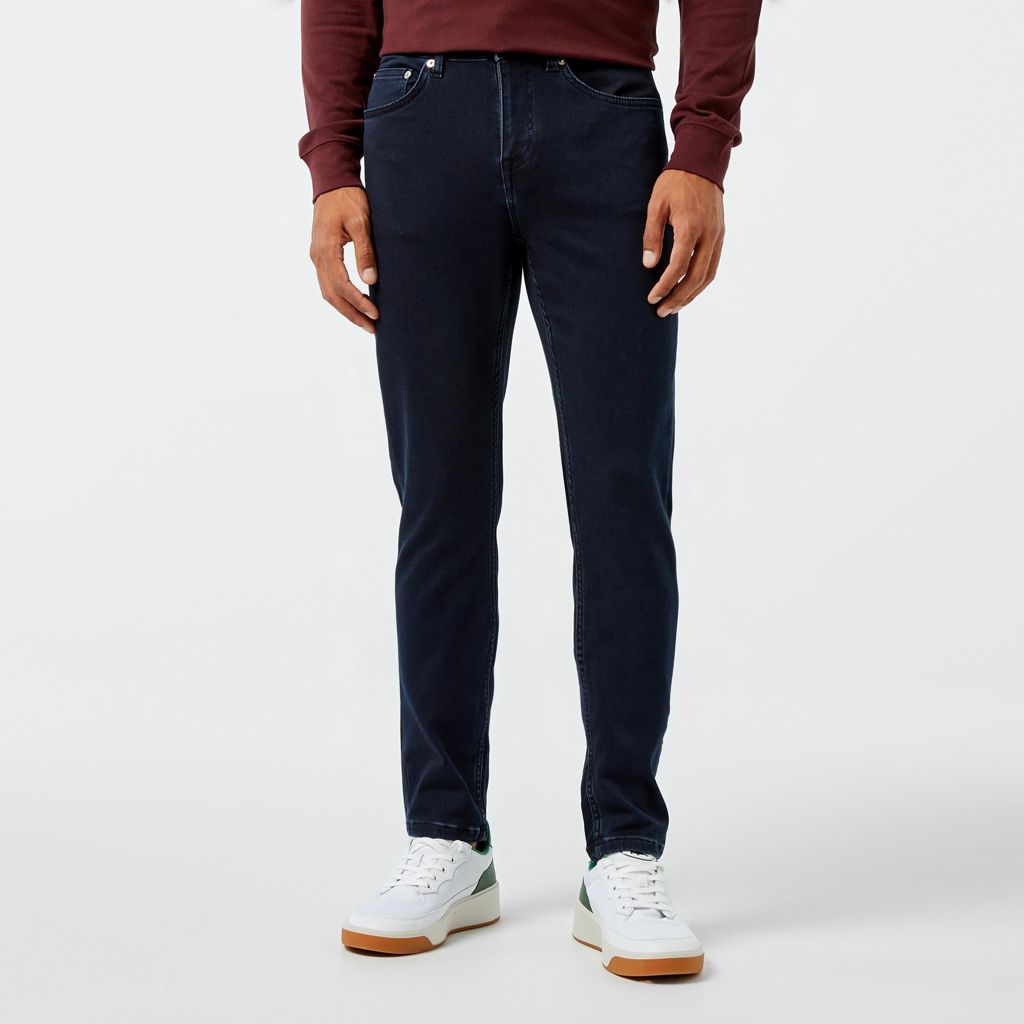 Lacoste Erkek Slim Fit Lacivert Jean Pantolon