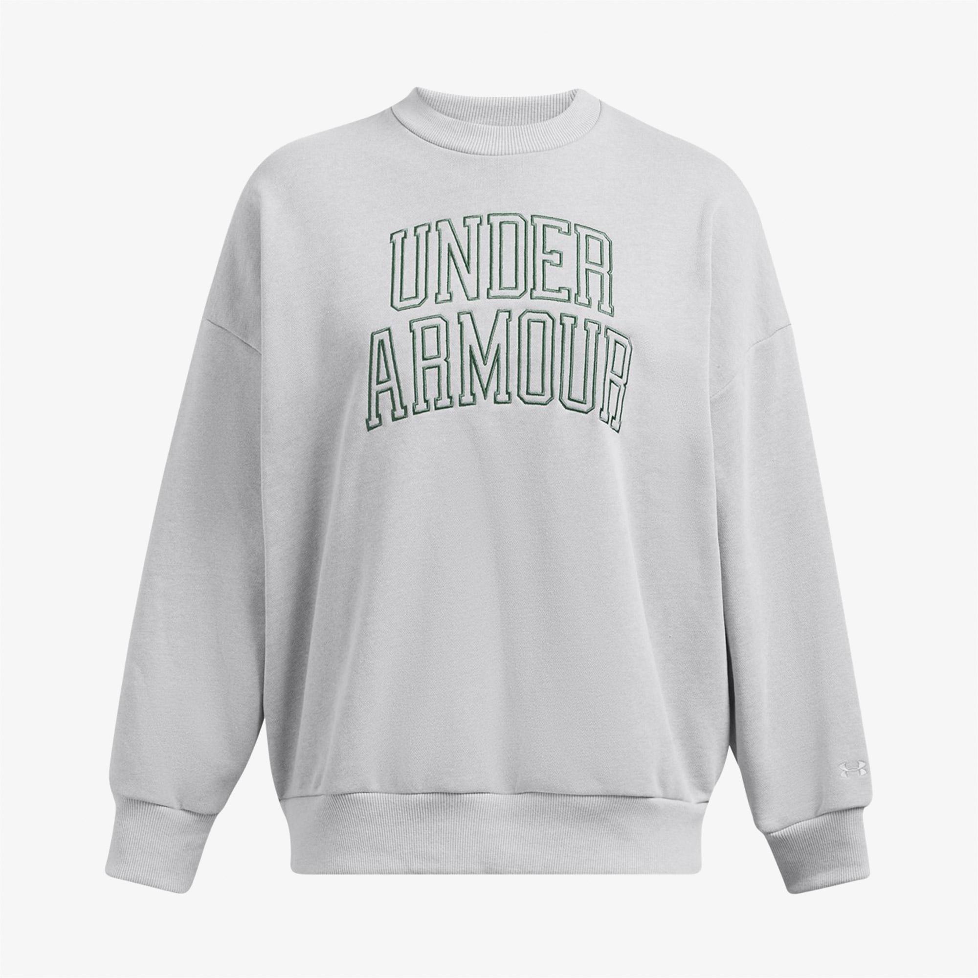 Under Armour icon Hwt Terry Os Crew Kadın Gri Sweatshirt