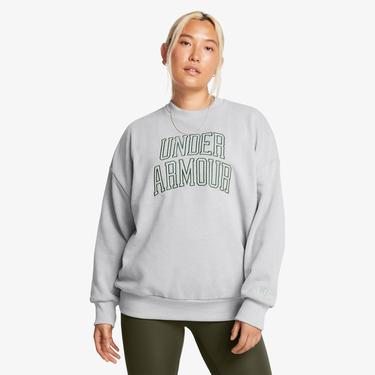  Under Armour icon Hwt Terry Os Crew Kadın Gri Sweatshirt