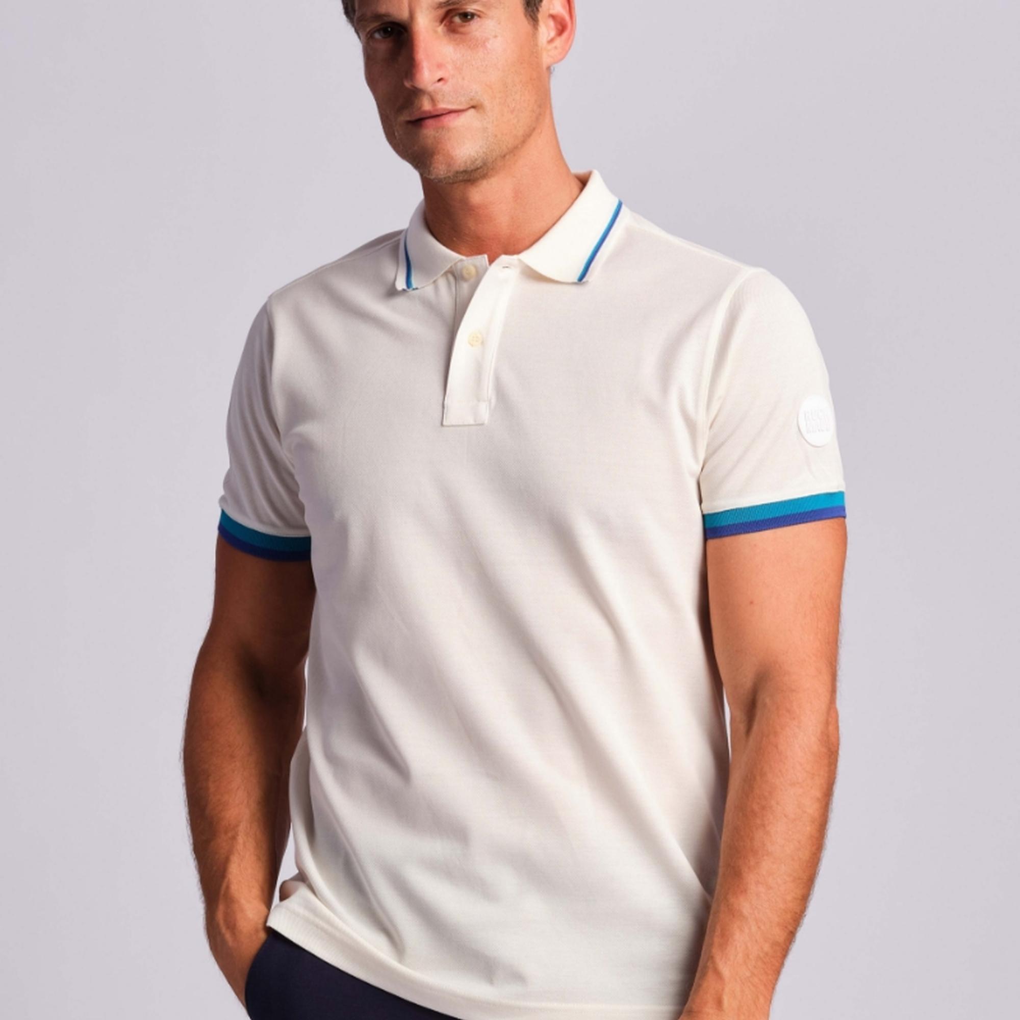 Kırık Beyaz Erkek Polo Tişört