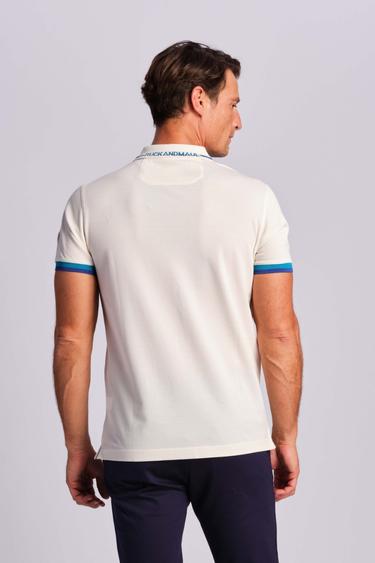  Kırık Beyaz Erkek Polo Tişört