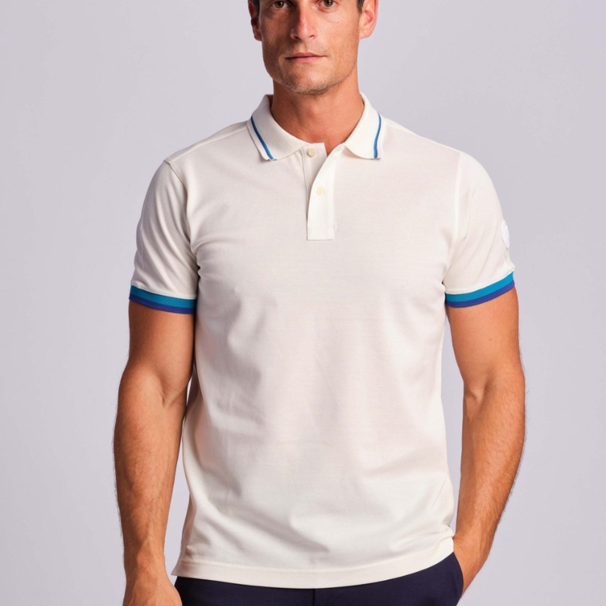 Kırık Beyaz Erkek Polo Tişört