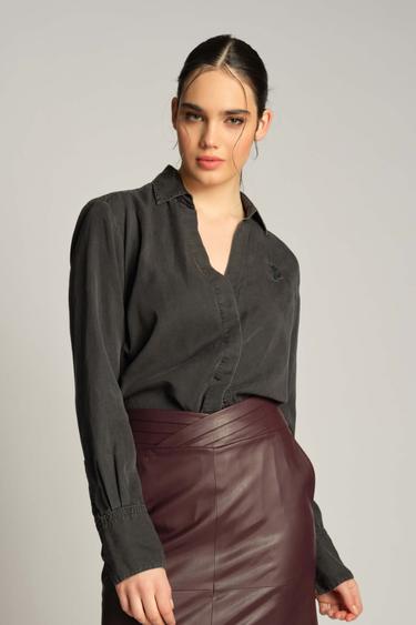  Siyah Kadın Gömlek