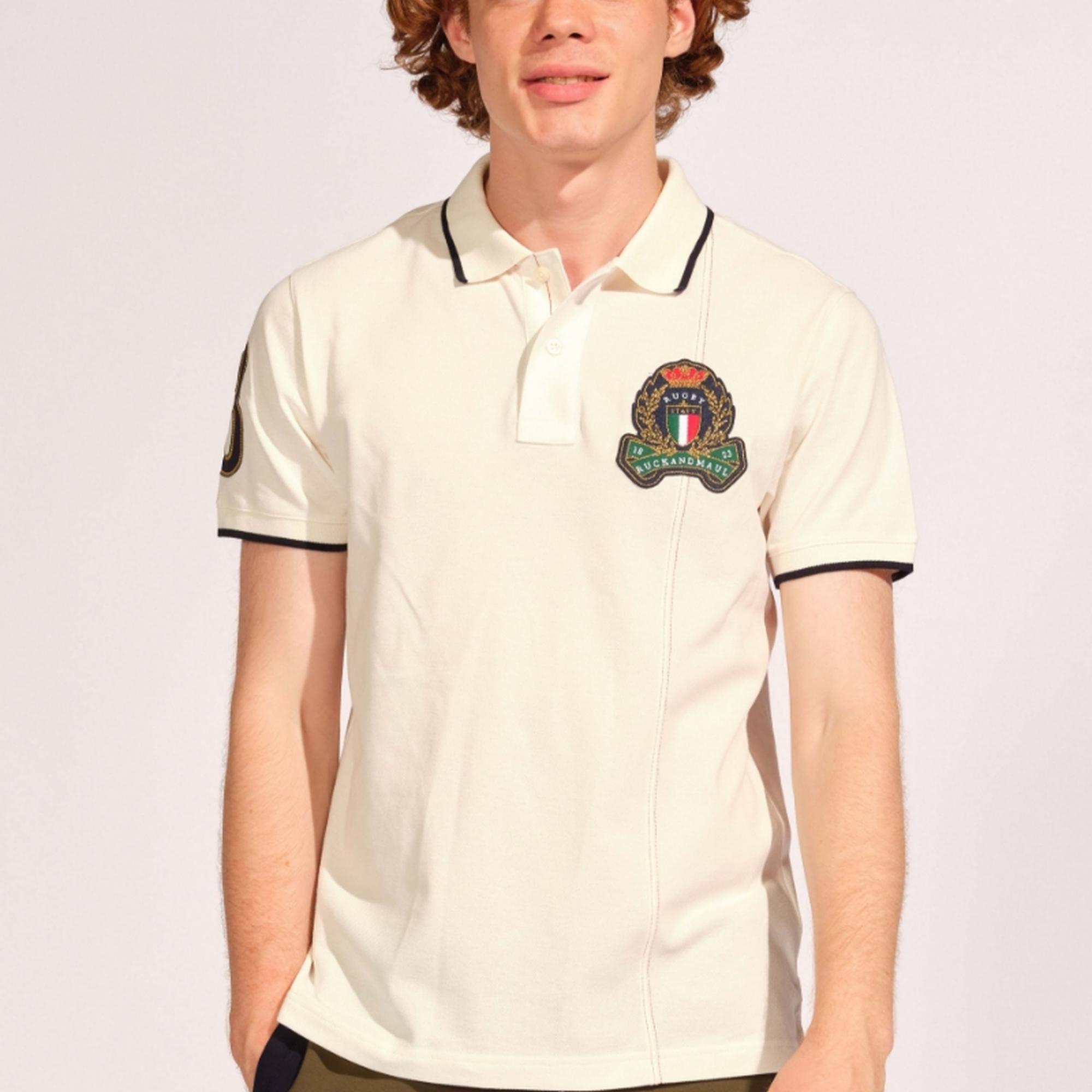 Kırık Beyaz Erkek Polo Tişört