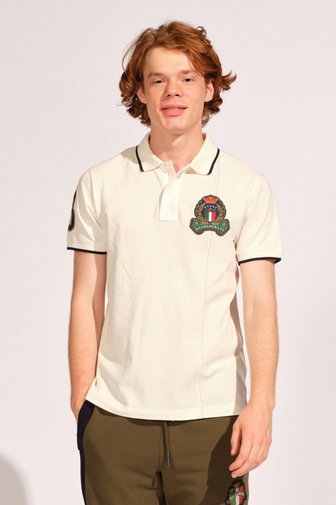  Kırık Beyaz Erkek Polo Tişört