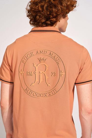  Kiremit Rengi Erkek Polo Tişört