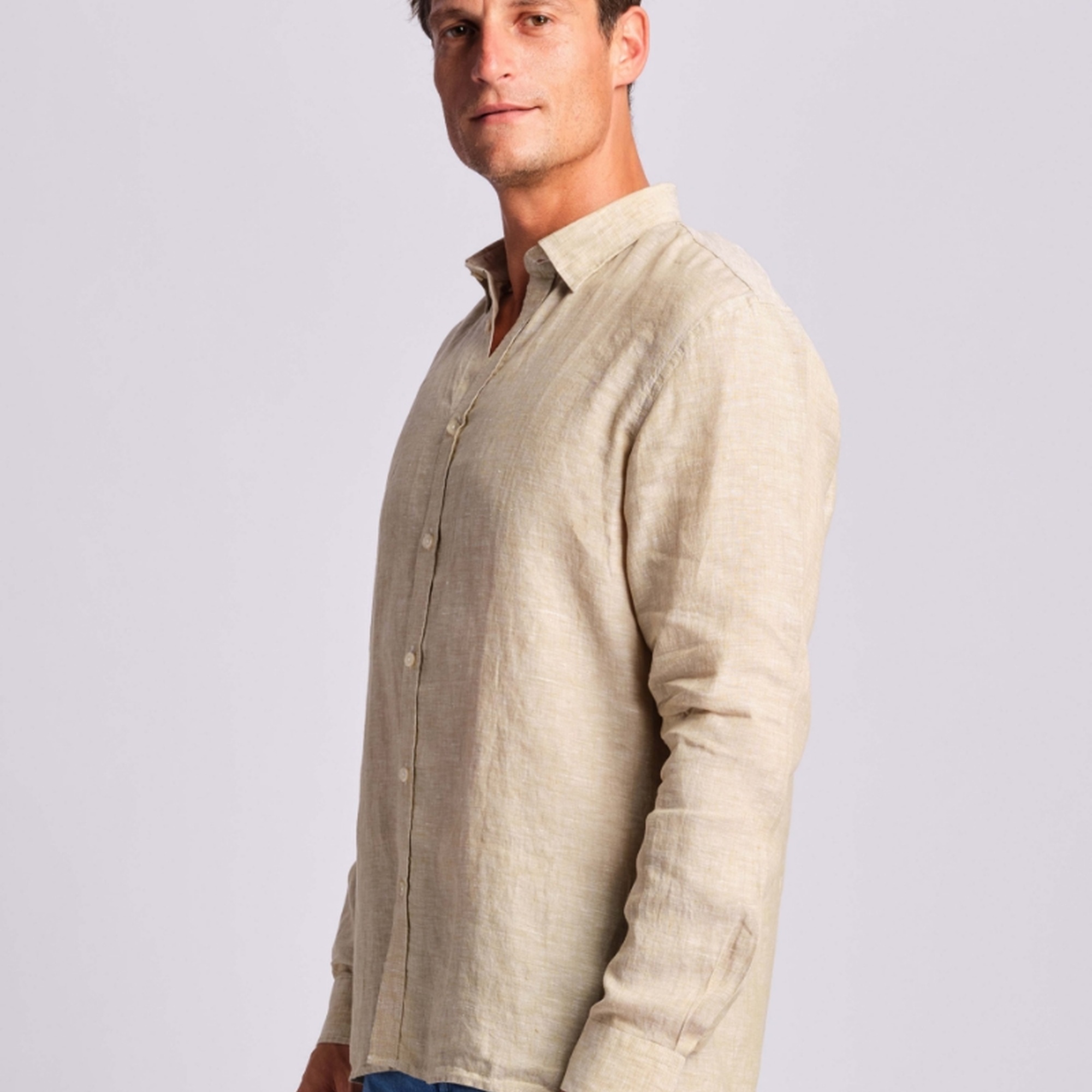 Açık Kahverengi Erkek Gömlek