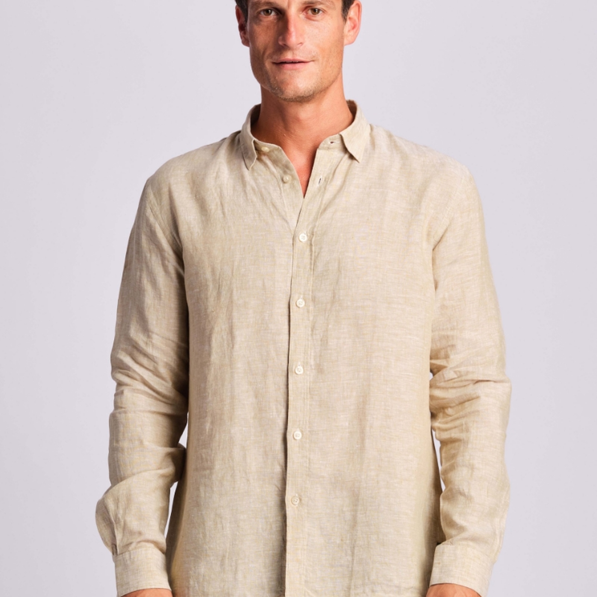 Açık Kahverengi Erkek Gömlek