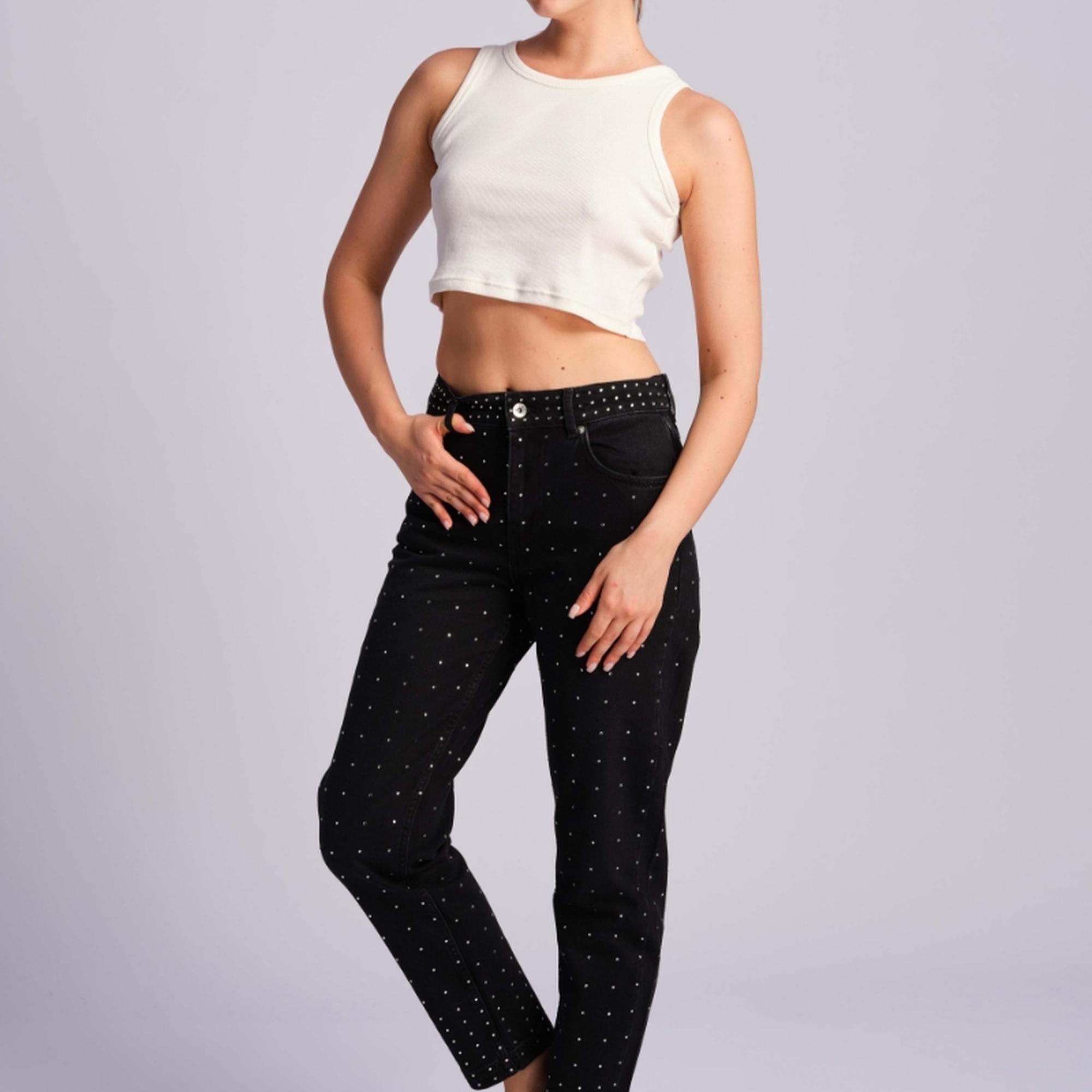 Siyah Kadın Kot Pantolon