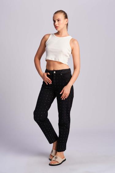  Siyah Kadın Kot Pantolon