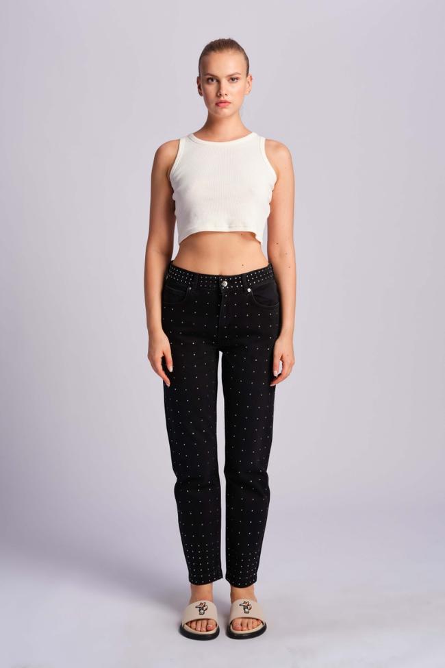  Siyah Kadın Kot Pantolon