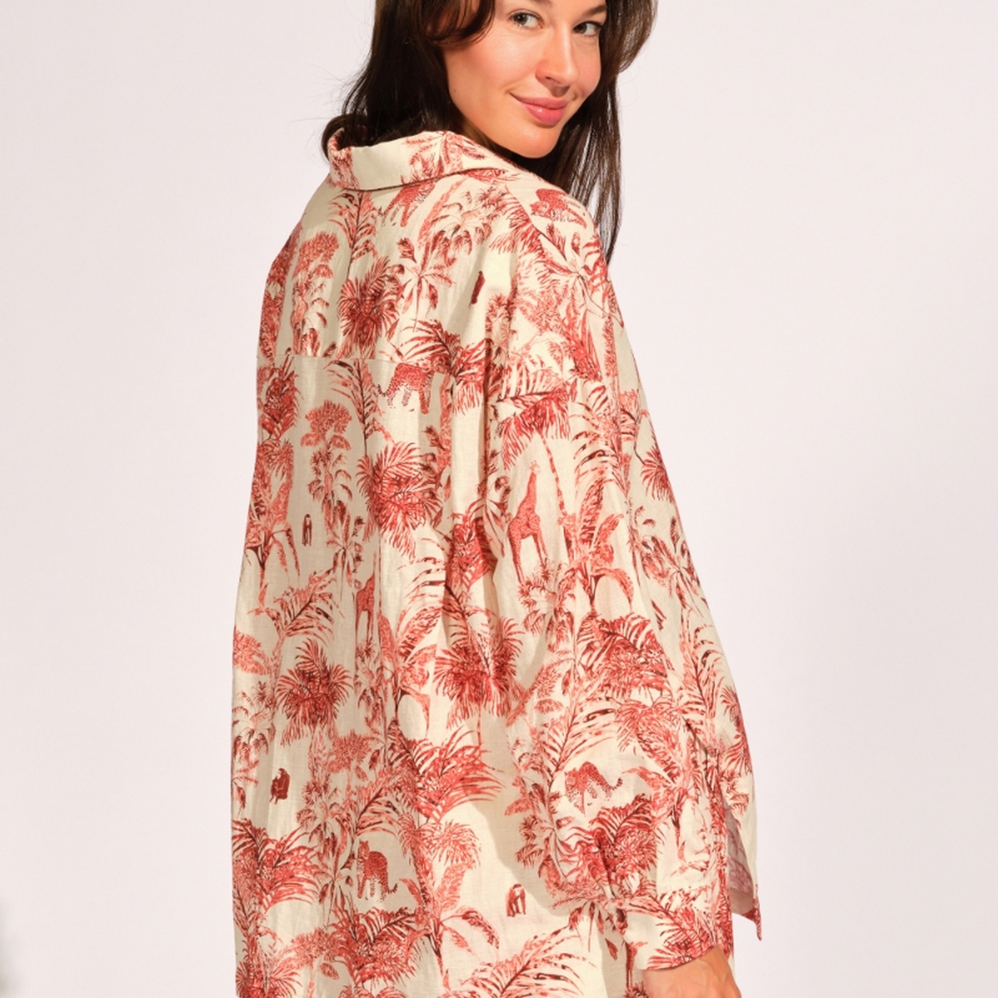 Kiremit Rengi Kadın Gömlek