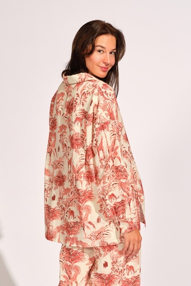  Kiremit Rengi Kadın Gömlek