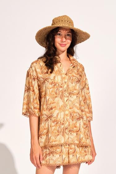  Açık Kahverengi Kadın Gömlek