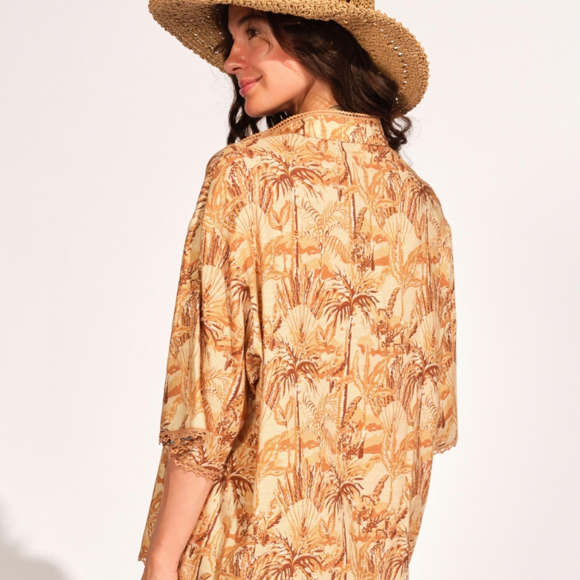 Açık Kahverengi Kadın Gömlek