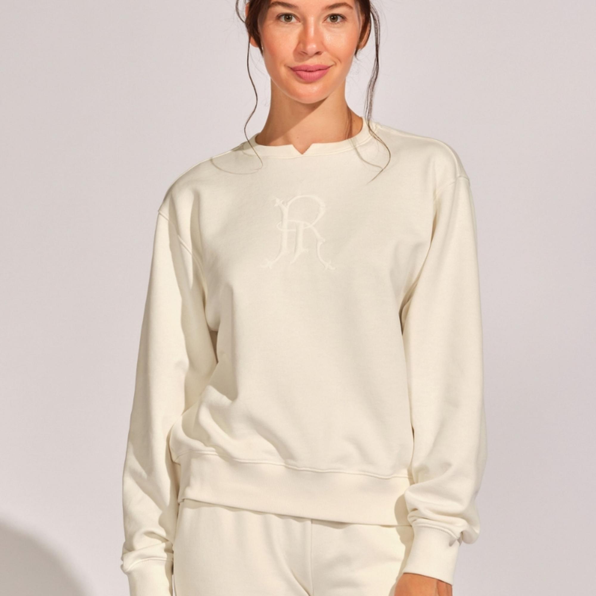 Kırık Beyaz Kadın Sweatshirt