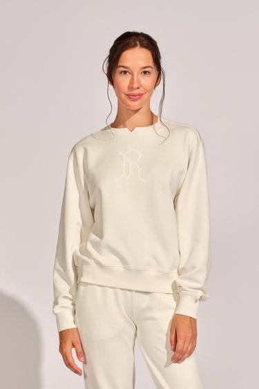  Kırık Beyaz Kadın Sweatshirt