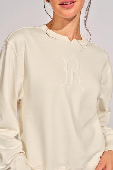  Kırık Beyaz Kadın Sweatshirt