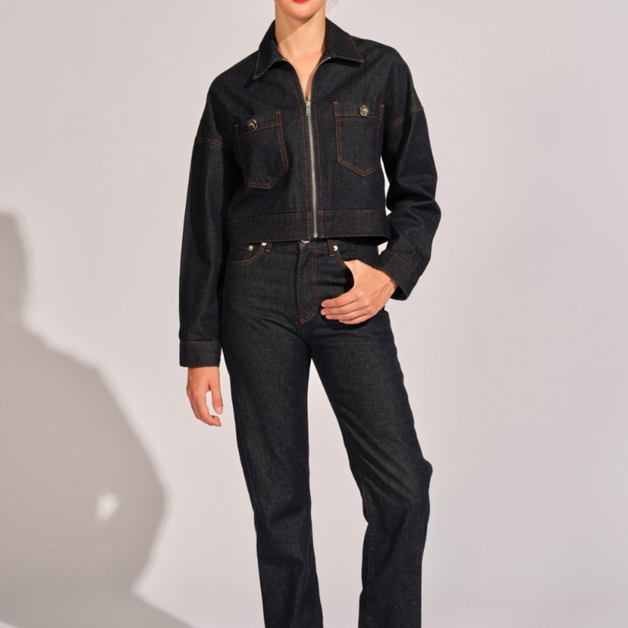 Lacivert Kadın Kot Pantolon