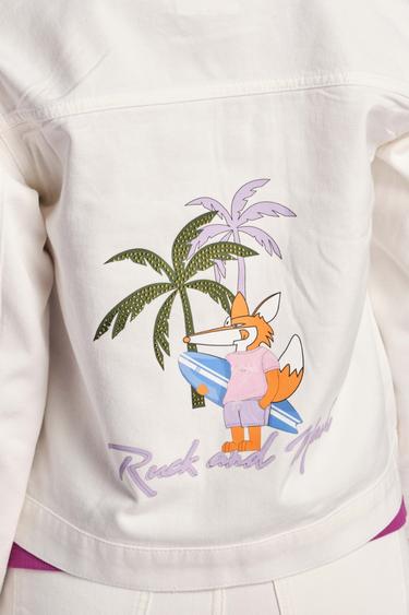  Beyaz Kadın Kot Ceket