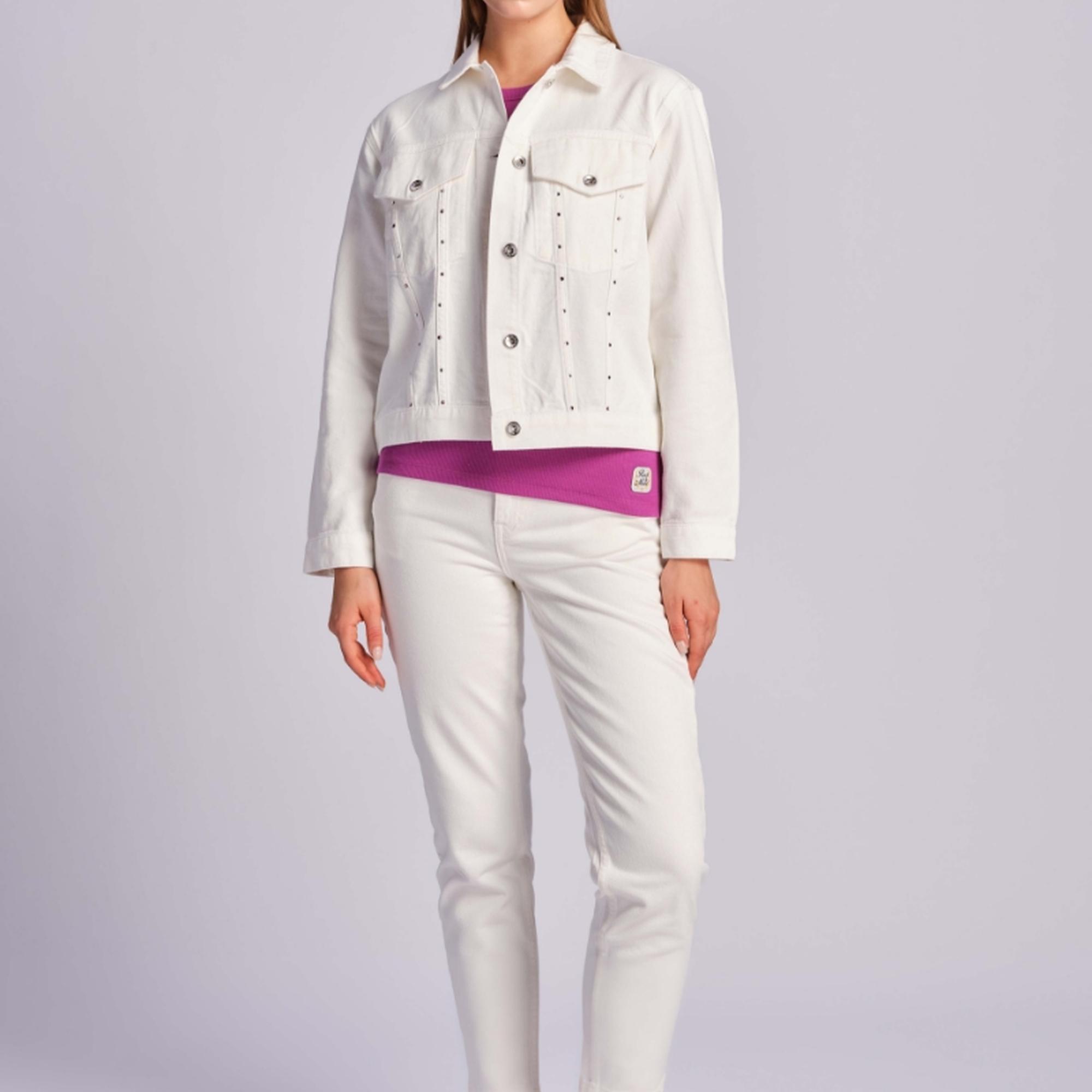 Beyaz Kadın Kot Pantolon