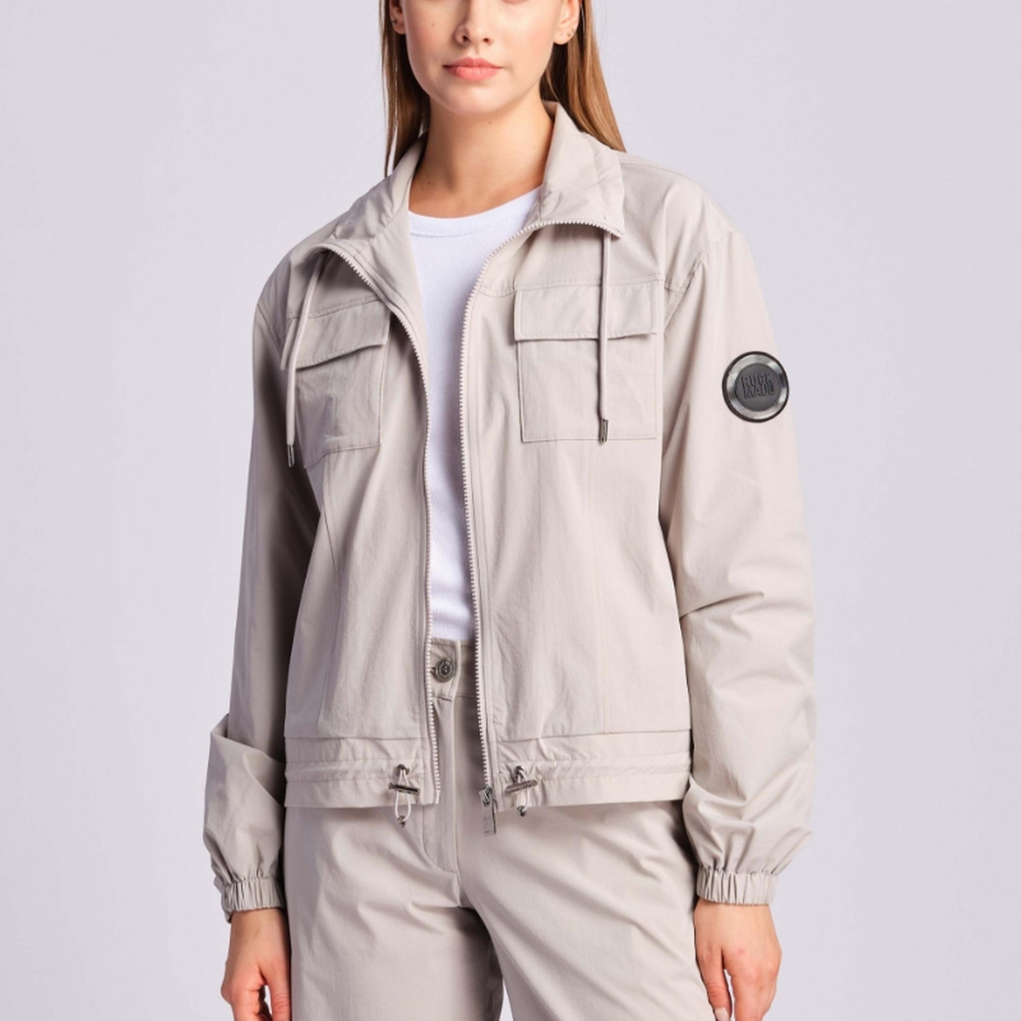 Gri Kadın Yağmurluk