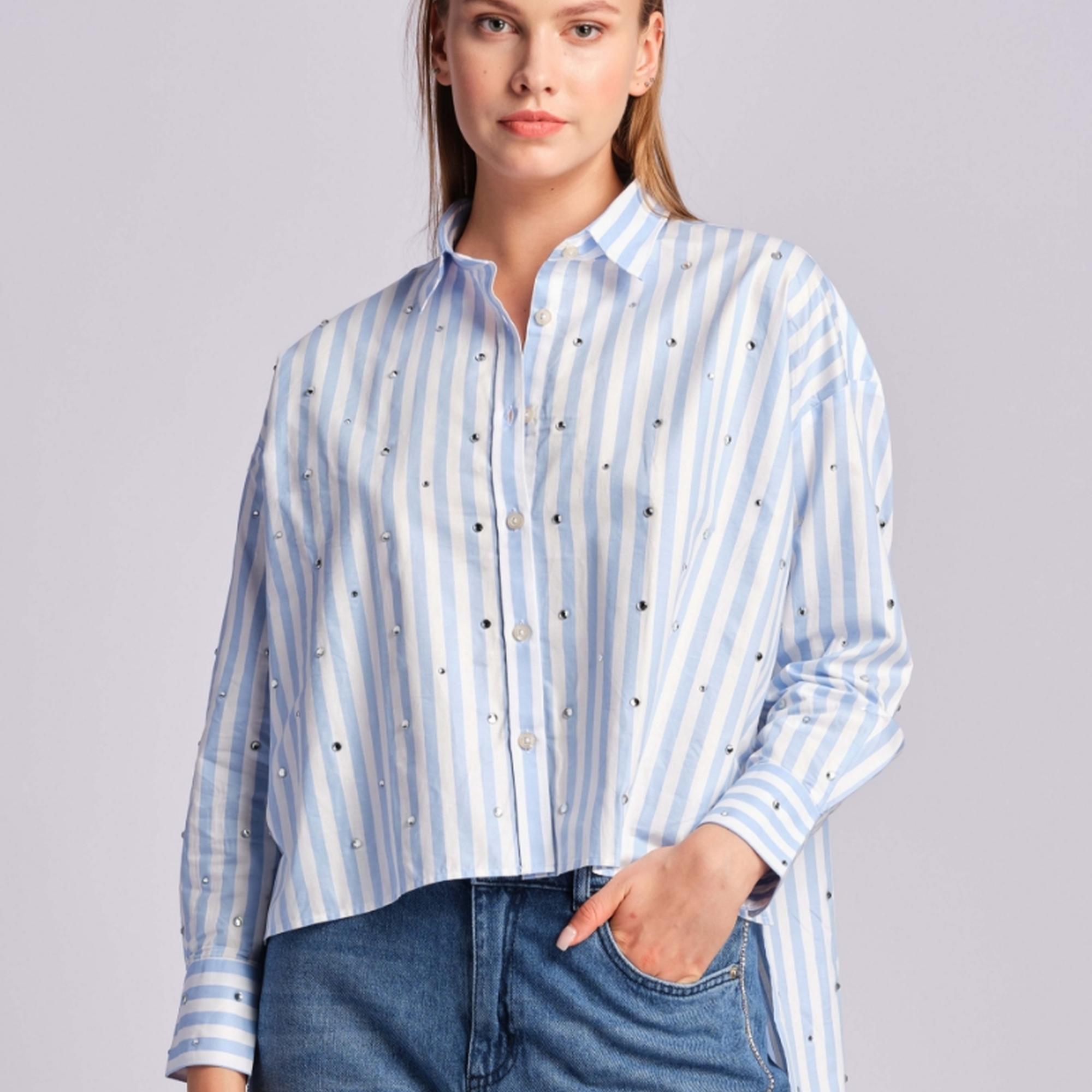 Açık Mavi Kadın Gömlek