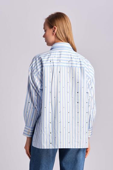  Açık Mavi Kadın Gömlek