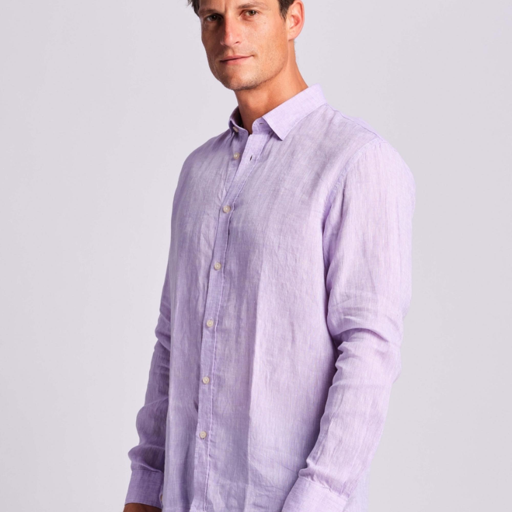 Lila Erkek Gömlek