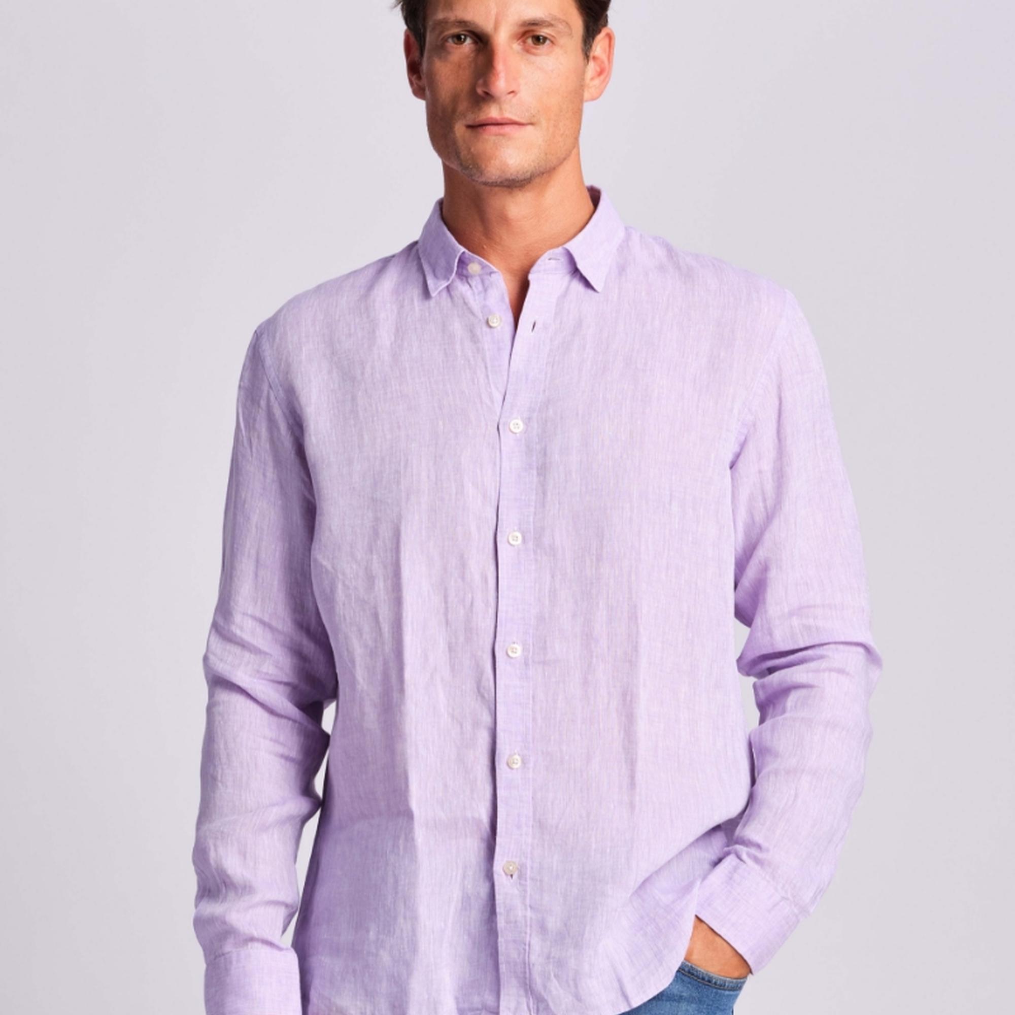 Lila Erkek Gömlek