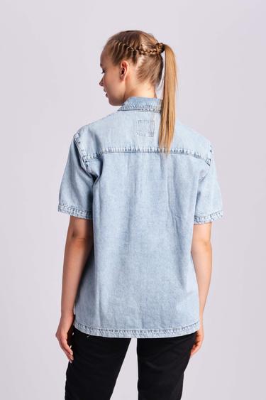  Açık Mavi Kadın Gömlek