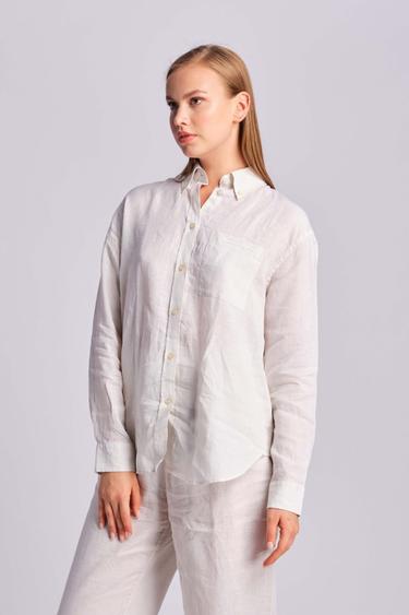  Kırık Beyaz Kadın Gömlek