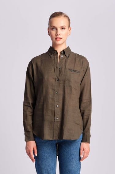  Yeşil Kadın Gömlek