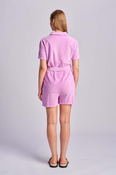  Leylak Rengi Kadın Tulum