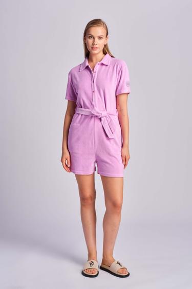  Leylak Rengi Kadın Tulum