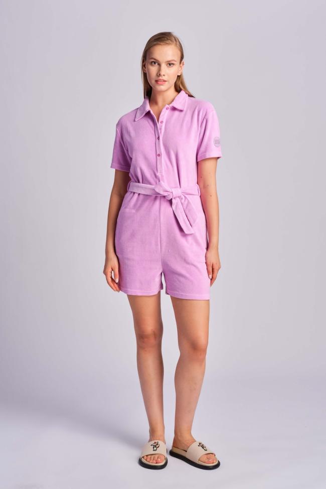  Leylak Rengi Kadın Tulum