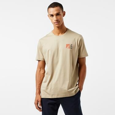  Nautica Erkek Bej Kısa Kollu Classic Fit T-Shirt