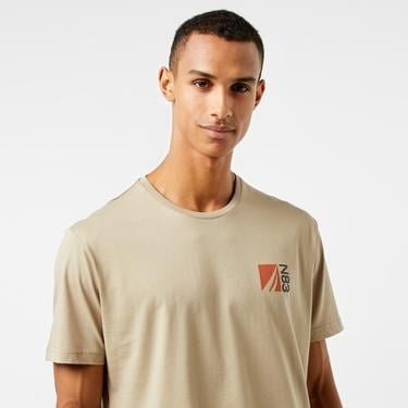  Nautica Erkek Bej Kısa Kollu Classic Fit T-Shirt