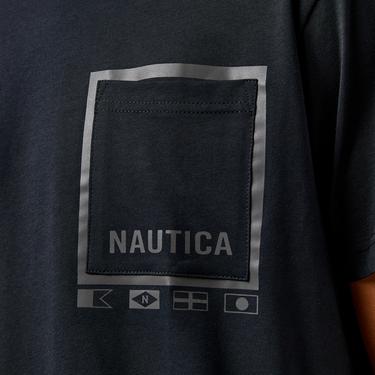  Nautica Erkek Siyah Kısa Kollu Regular Fit T-Shirt