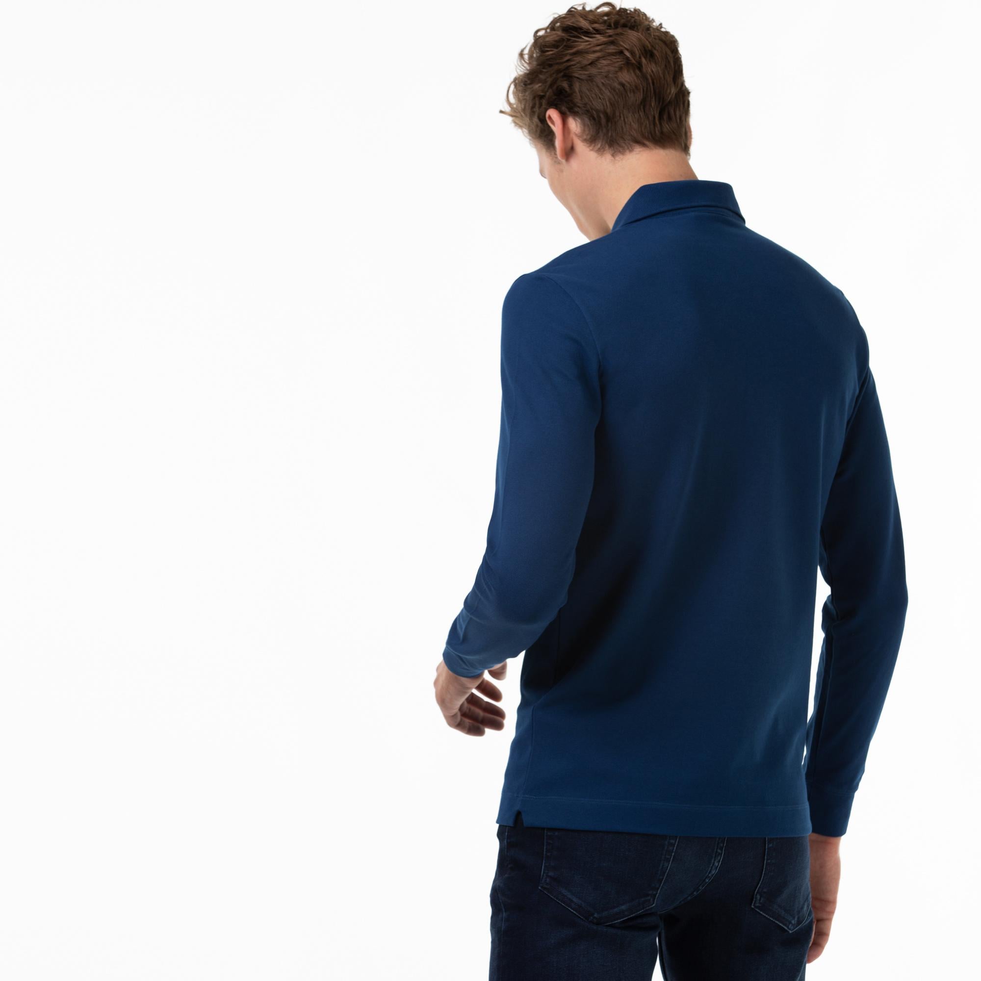 Lacoste Paris Erkek Regular Fit Uzun Kollu Lacivert Polo