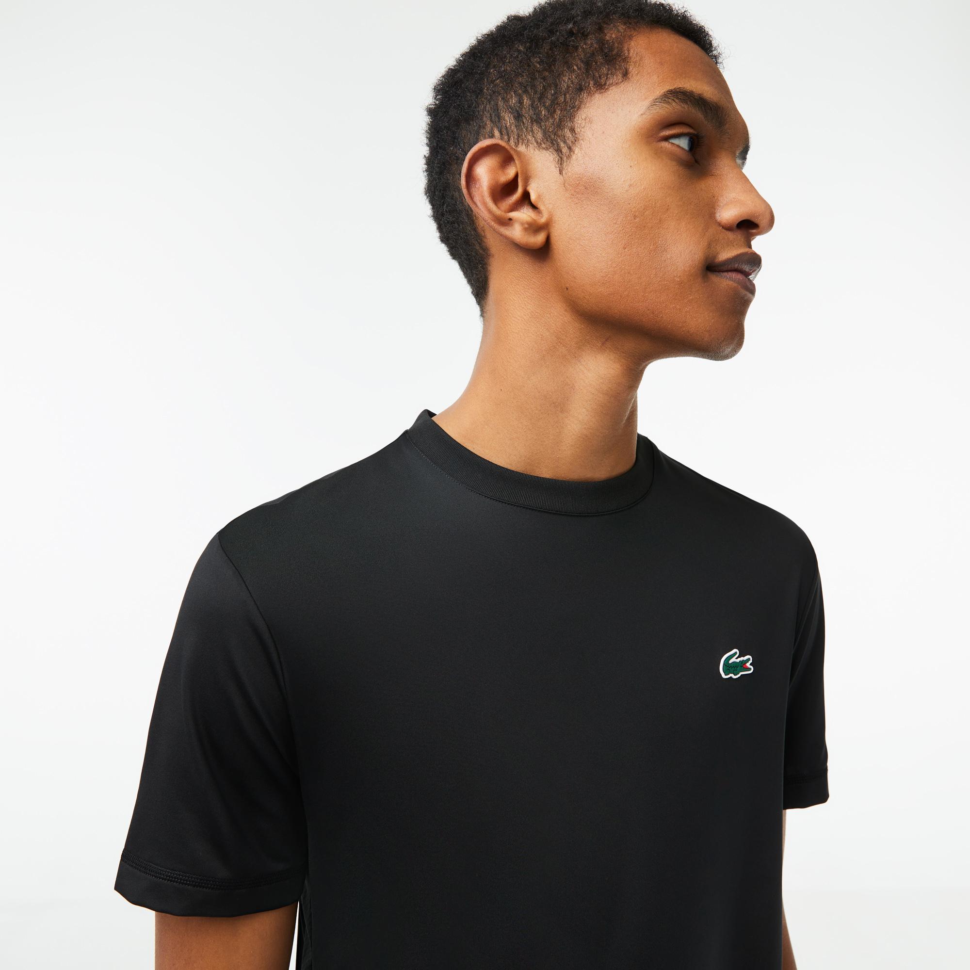 Lacoste SPORT Slim Fit Bisiklet Yaka Erkek Siyah T-Shirt
