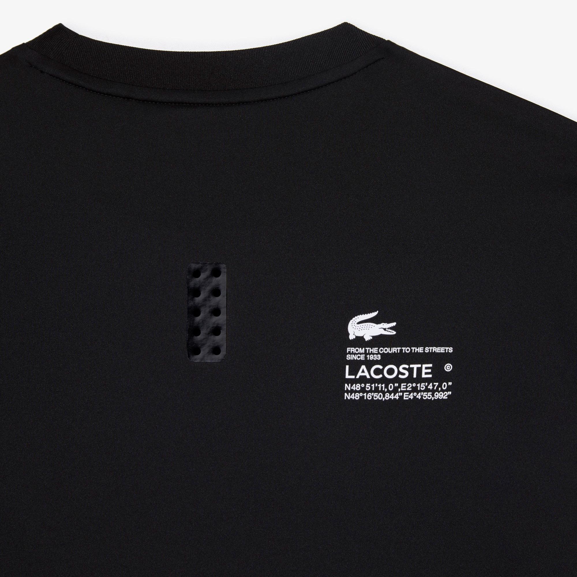 Lacoste SPORT Slim Fit Bisiklet Yaka Erkek Siyah T-Shirt