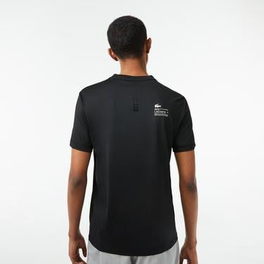  Lacoste SPORT Slim Fit Bisiklet Yaka Erkek Siyah T-Shirt