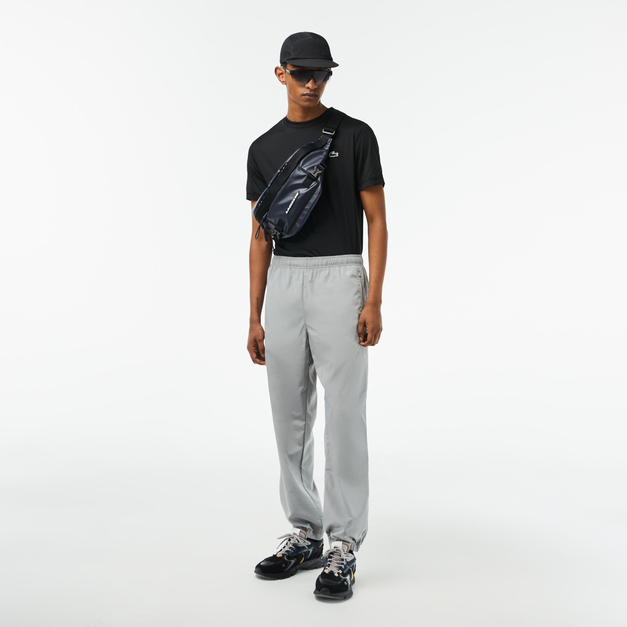 Lacoste SPORT Slim Fit Bisiklet Yaka Erkek Siyah T-Shirt