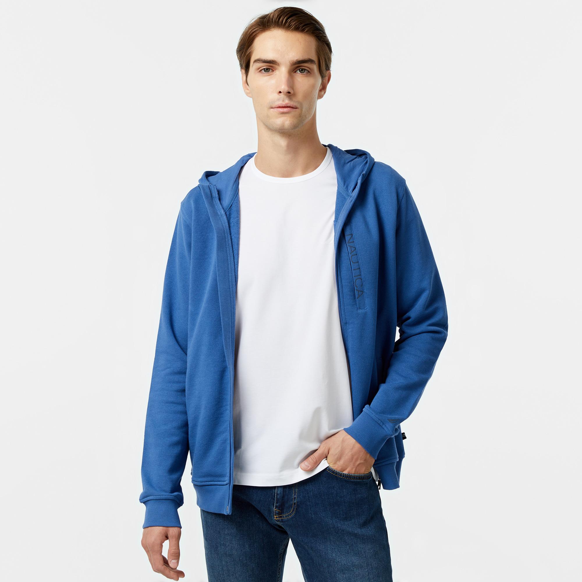 Nautica Erkek Mavi Standart Fit Sweatshirt