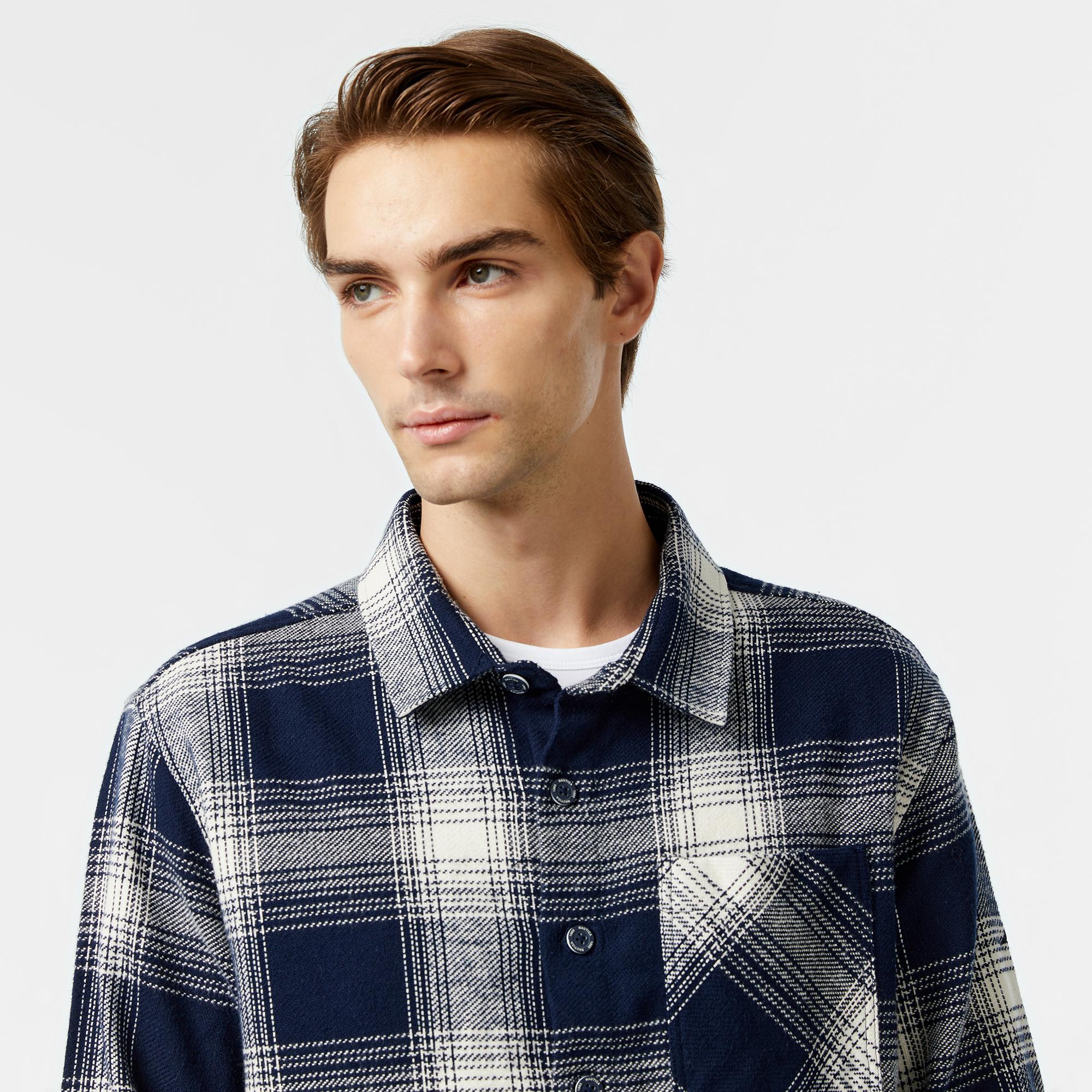 Nautica Erkek Lacivert Classic Fit Gömlek