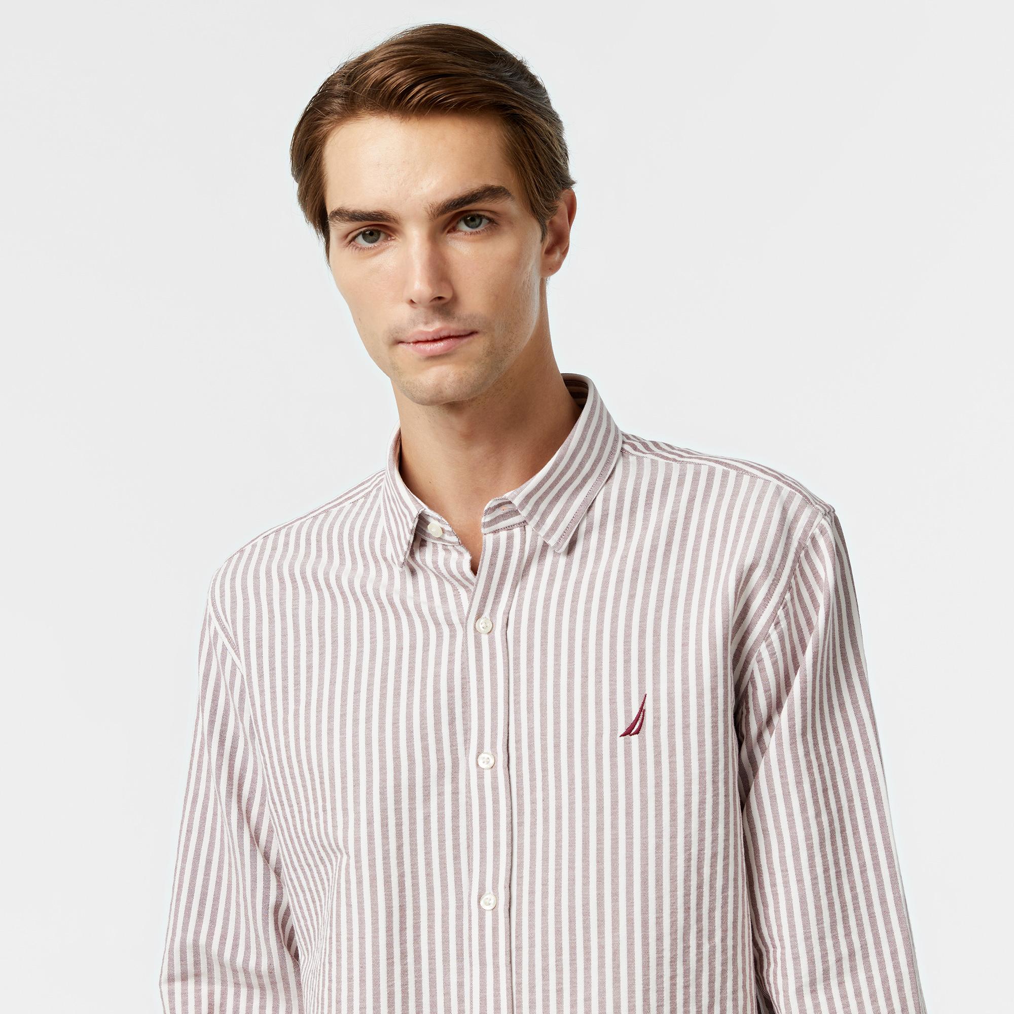 Nautica Erkek Bordo Classic Fit Gömlek