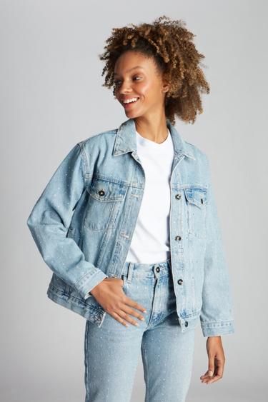  Kadın Kot Ceket 23868 7789 - Light blue