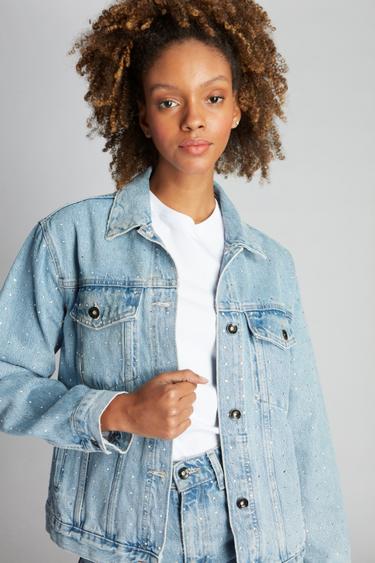  Kadın Kot Ceket 23868 7789 - Light blue