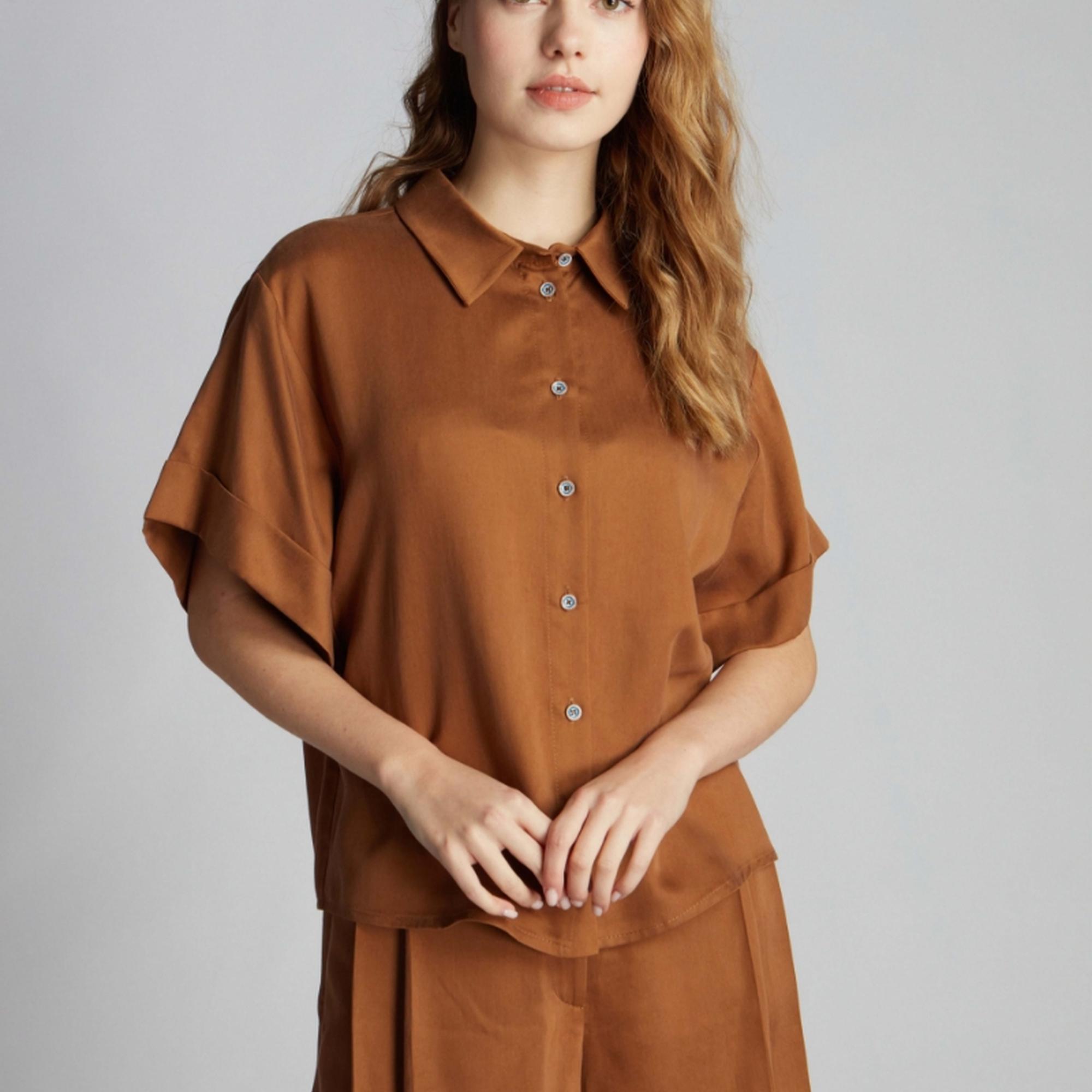 Kadın Gömlek 23674 134 - Brown Sugar